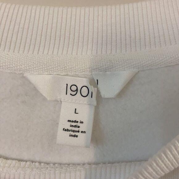 1901 Nordstrom Graphic Gold Sparkle Sweater Size Large - Picture 5 of 7